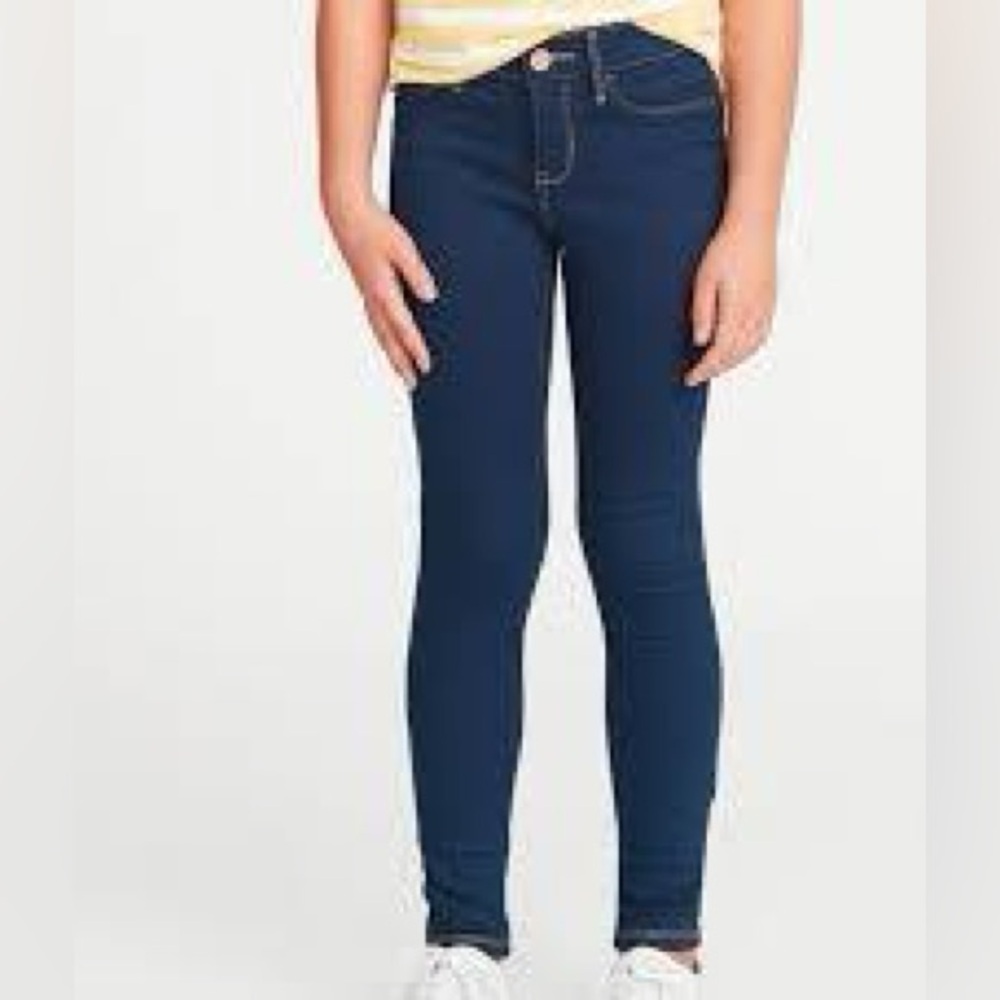 Old Navy Girls Size 14 Rockstar Jeggings Blue Denim Stretch Jeans